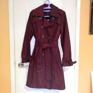 London Fog burgundy trench